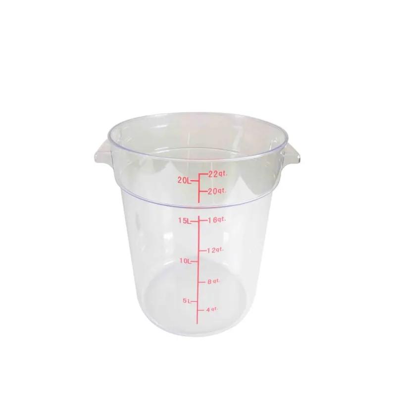 Food Storage Container 22 QT Round Plastic 1/Each