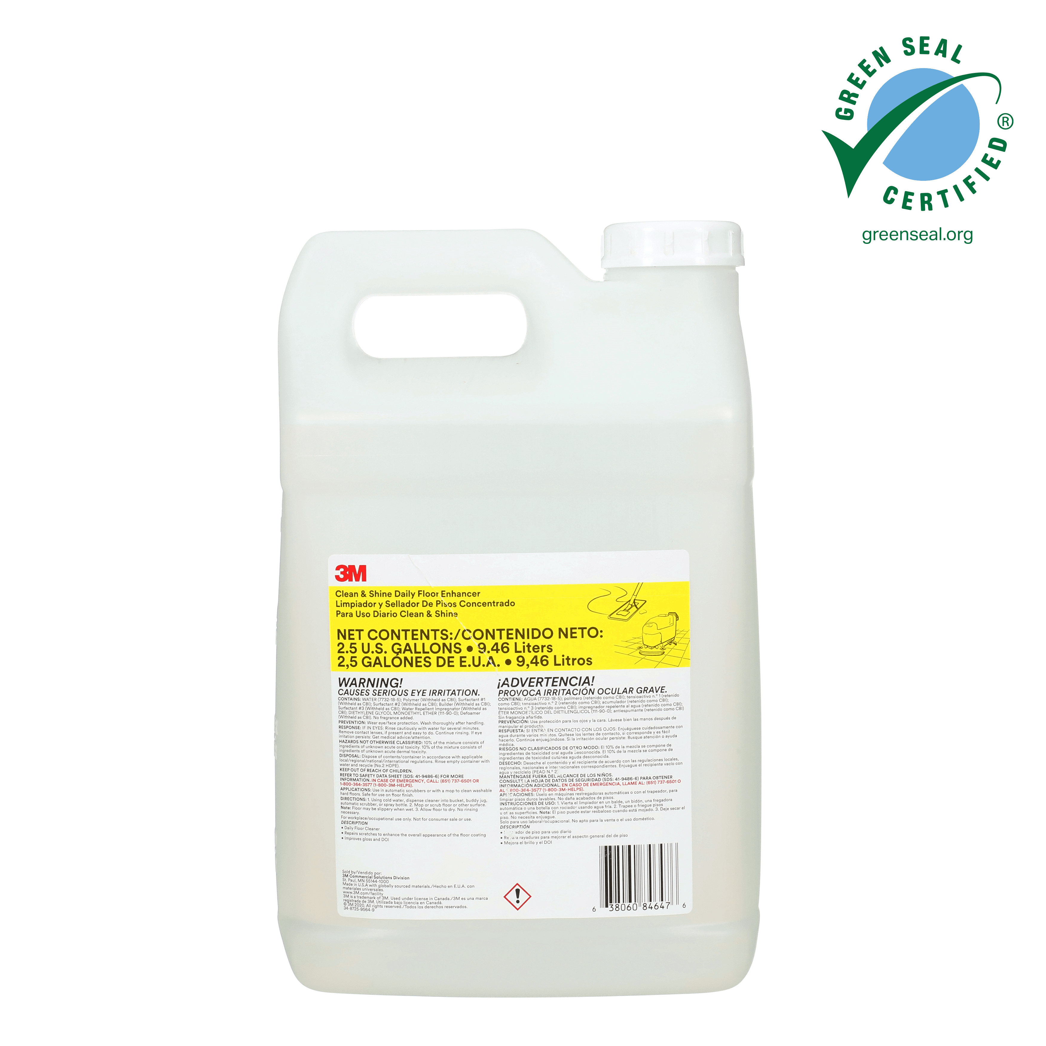 3M™ Clean & Shine 35A Floor Enhancer 0.5 GAL Concentrate Daily 4/Case