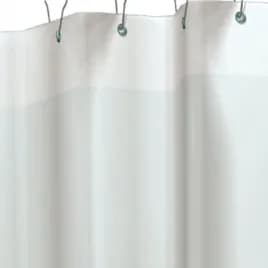 Shower Curtain 42X72 IN White Vinyl 10GA Hooks Not Included 12/Case