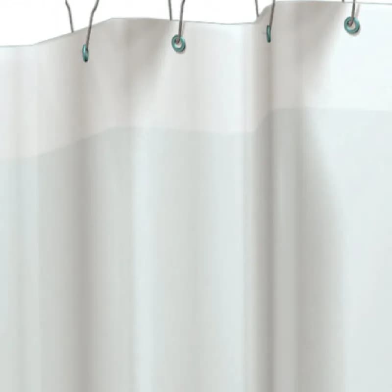 Shower Curtain 42X72 IN White Vinyl 10GA Hooks Not Included 12/Case