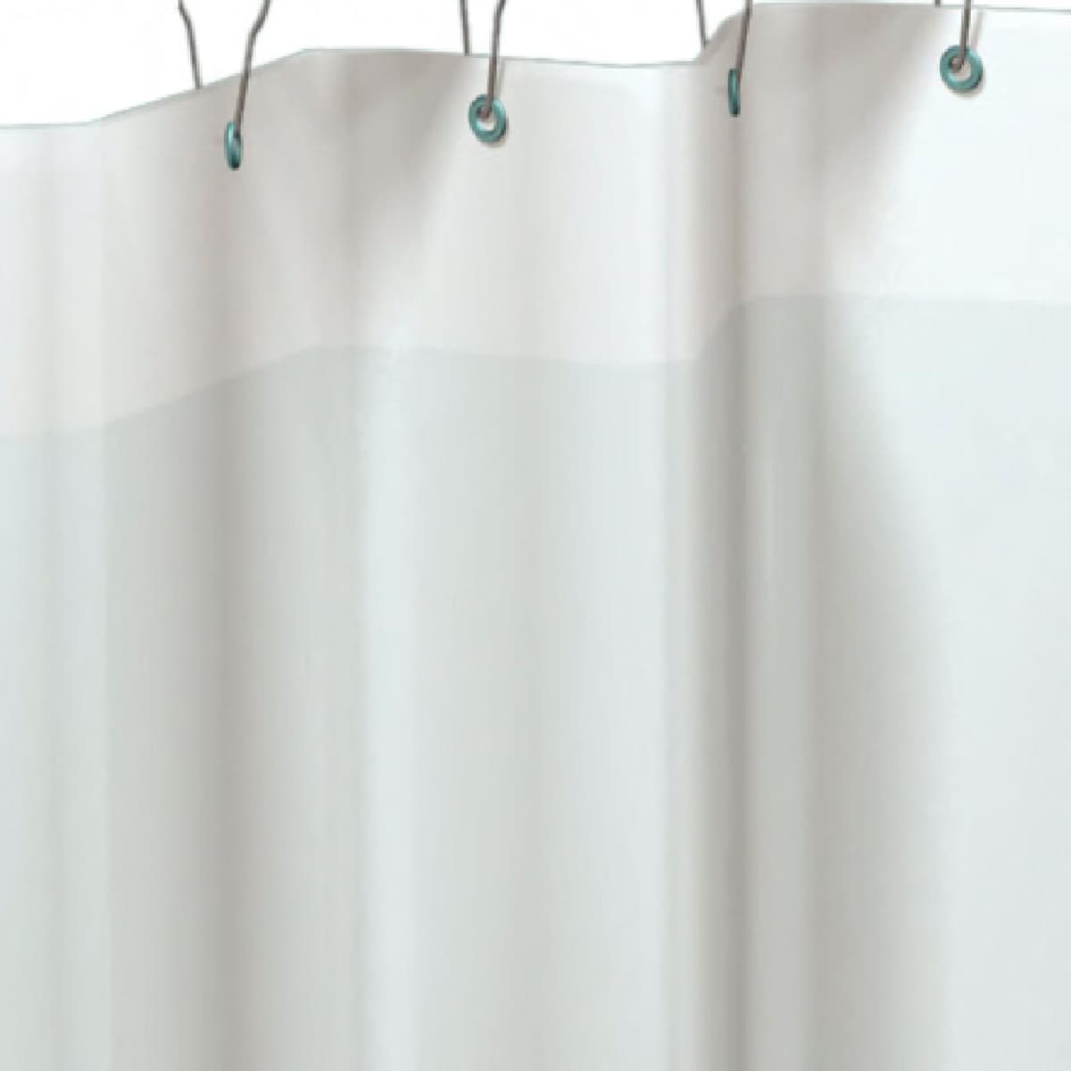Shower Curtain 42X72 IN White Vinyl 10GA Hooks Not Included 12/Case