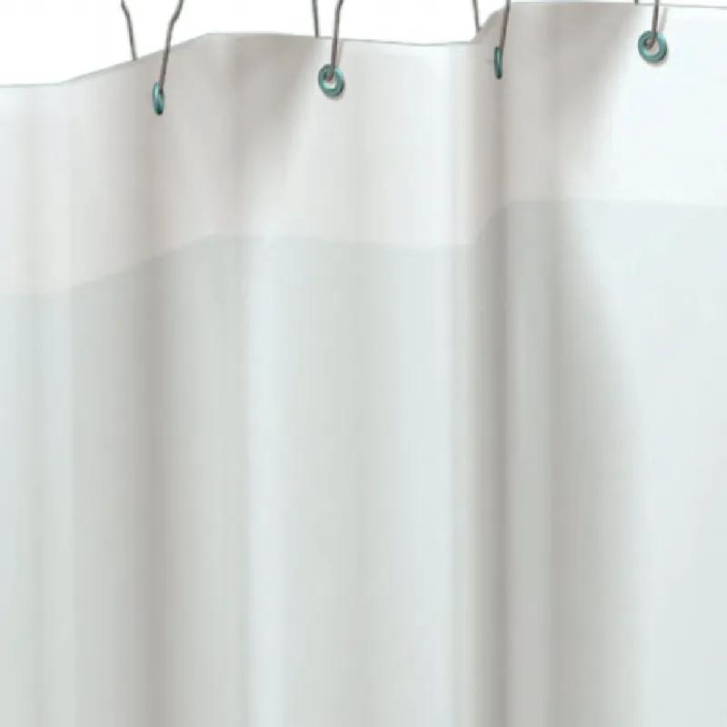 Shower Curtain 42X72 IN White Vinyl 10GA Hooks Not Included 12/Case