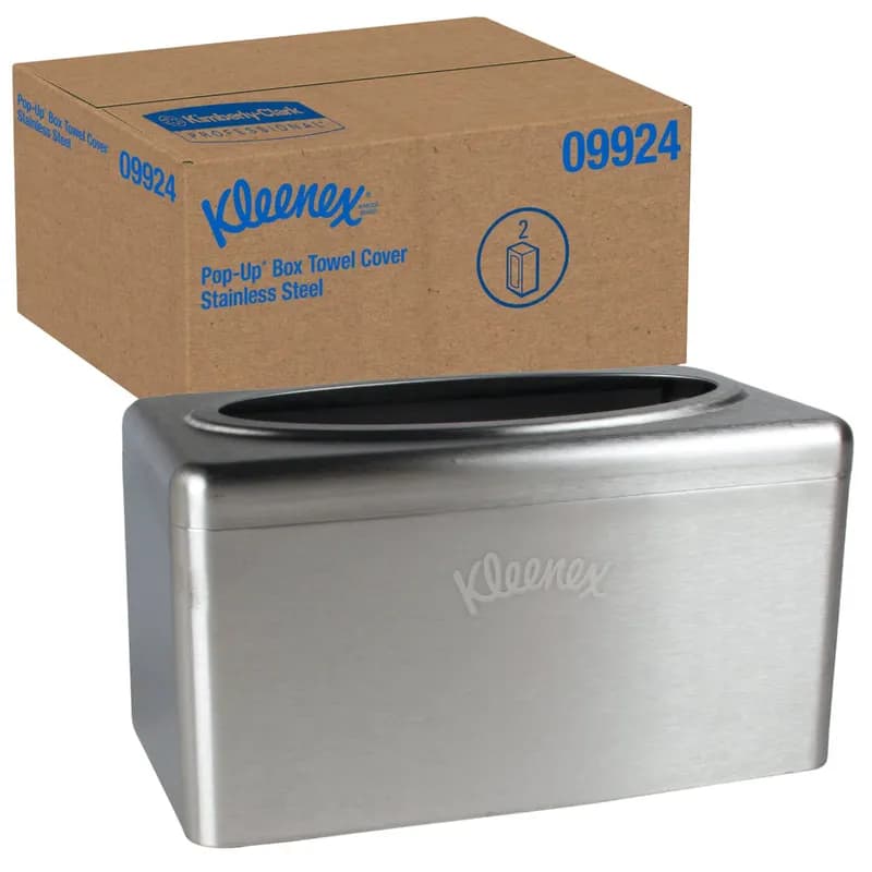Kleenex® Paper Towel Dispenser 10.4X6.1X5.4 IN Stainless Steel Countertop Pop-Up 1 Count/Pack 2 Packs/Case