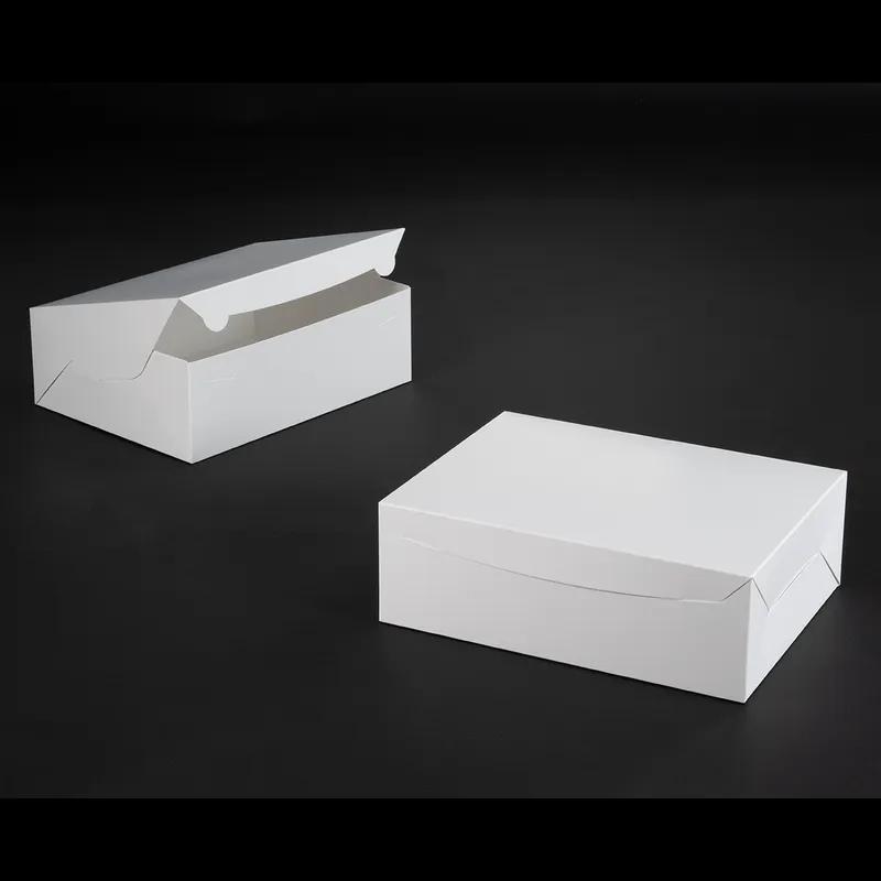Cake Box 12X9X4 IN White Locking Tab 100/Case