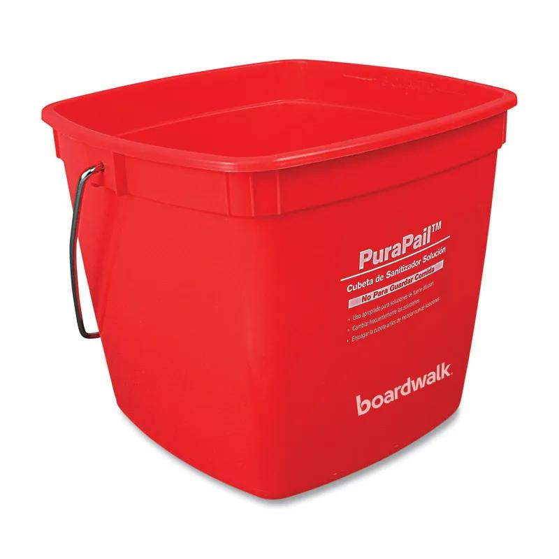 Boardwalk® PuraPail Pail 6 QT PP Red White 1/Each