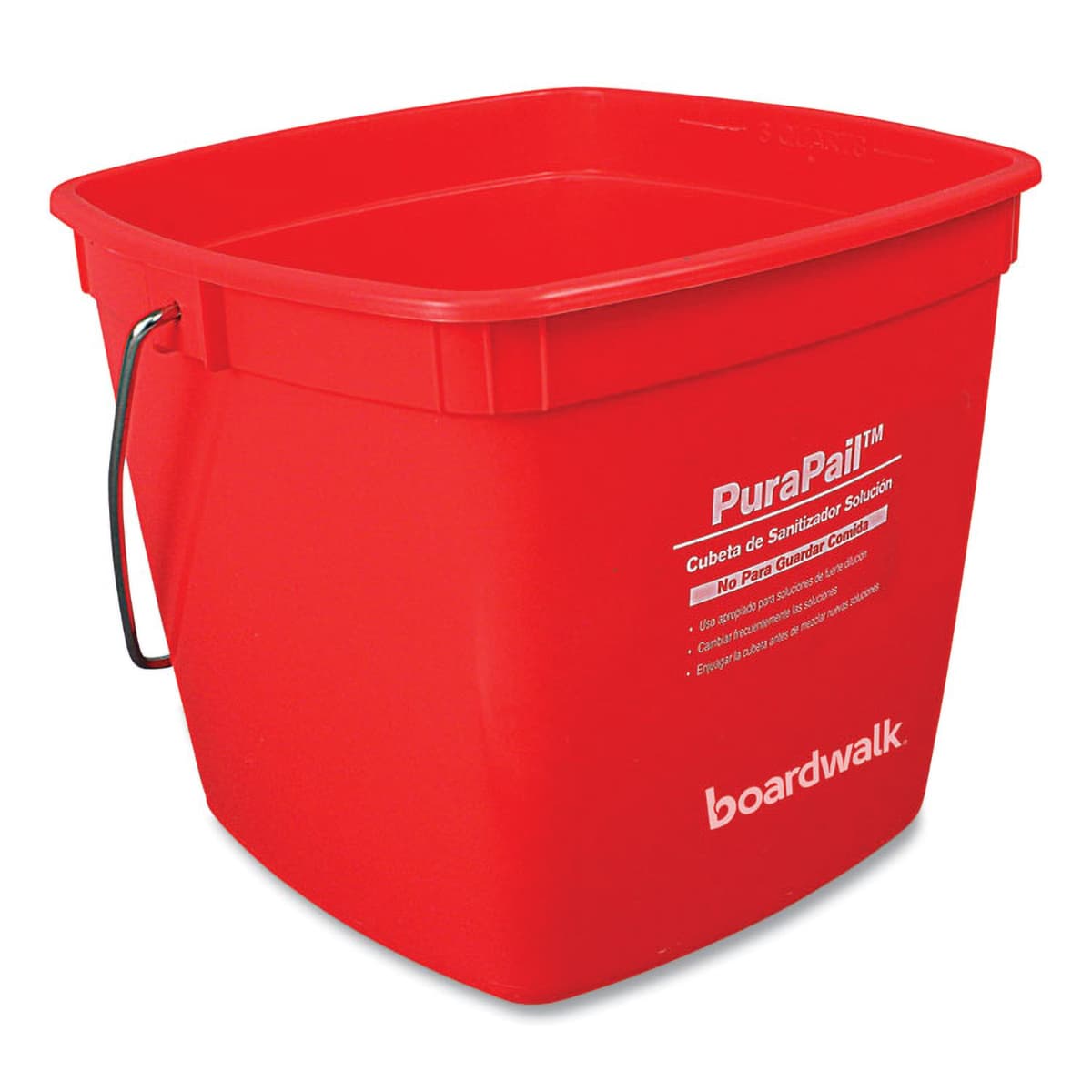 Boardwalk® PuraPail Pail 6 QT PP Red White 1/Each