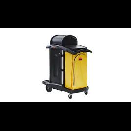 Janitorial Cleaning Cart & Bag 48.25X22X53.5 IN Black Yellow Plastic High Security 1/Each