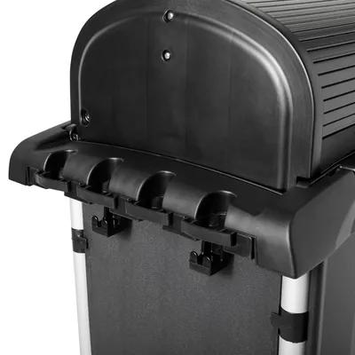 Janitorial Cleaning Cart & Bag 39X21X26 IN Black Plastic High Security 1/Each