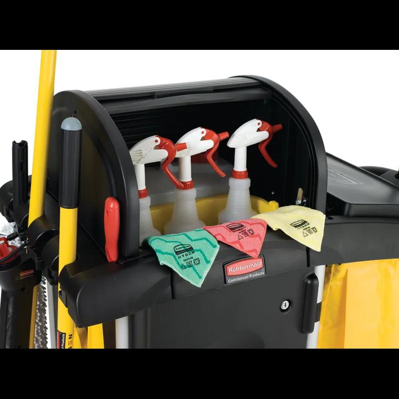 Janitorial Cleaning Cart & Bag 48.25X22X53.5 IN Black Yellow Plastic High Security 1/Each