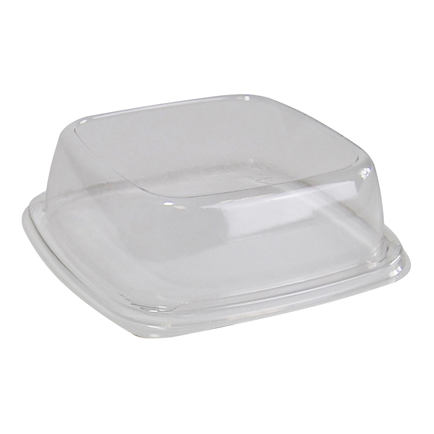 Lid Dome 6X6 IN PET Clear Square For Container 300/Case