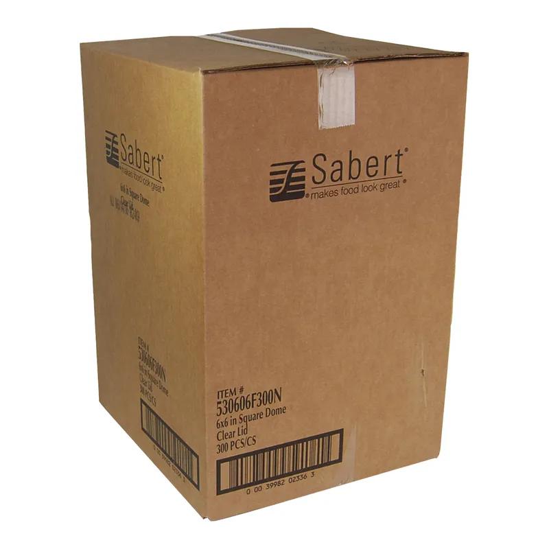 Lid Dome 6X6 IN PET Clear Square For Container 300/Case