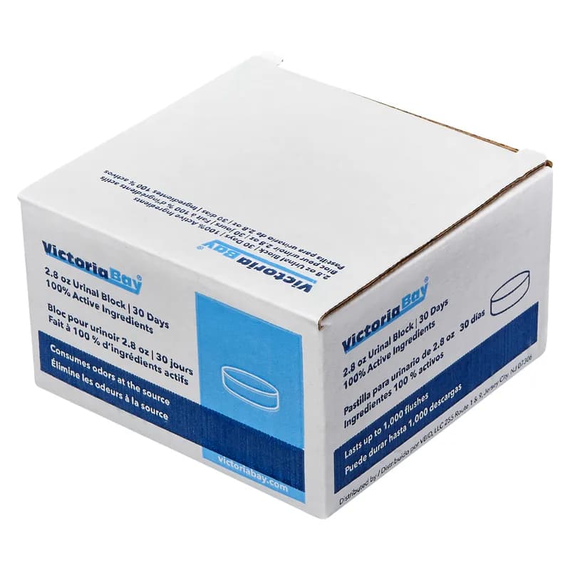 Victoria Bay Urinal Block Green Apple Bio-Enzymatic 30-Day Air Care System 12/Box