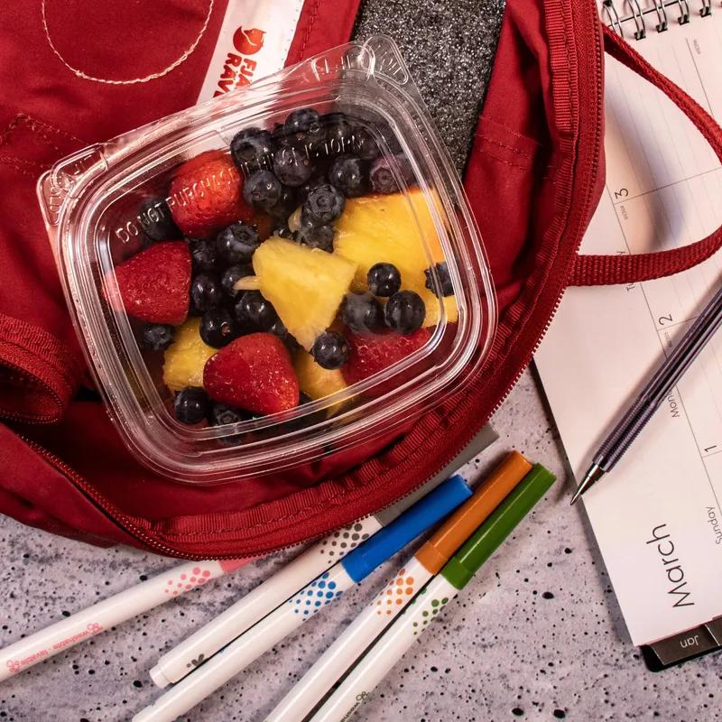 Dart® ClearPac® SafeSeal™ Deli Container Base & Lid Combo With Dome Lid 12 OZ PET Clear Hinged 100 Count/Pack 2 Packs/Case