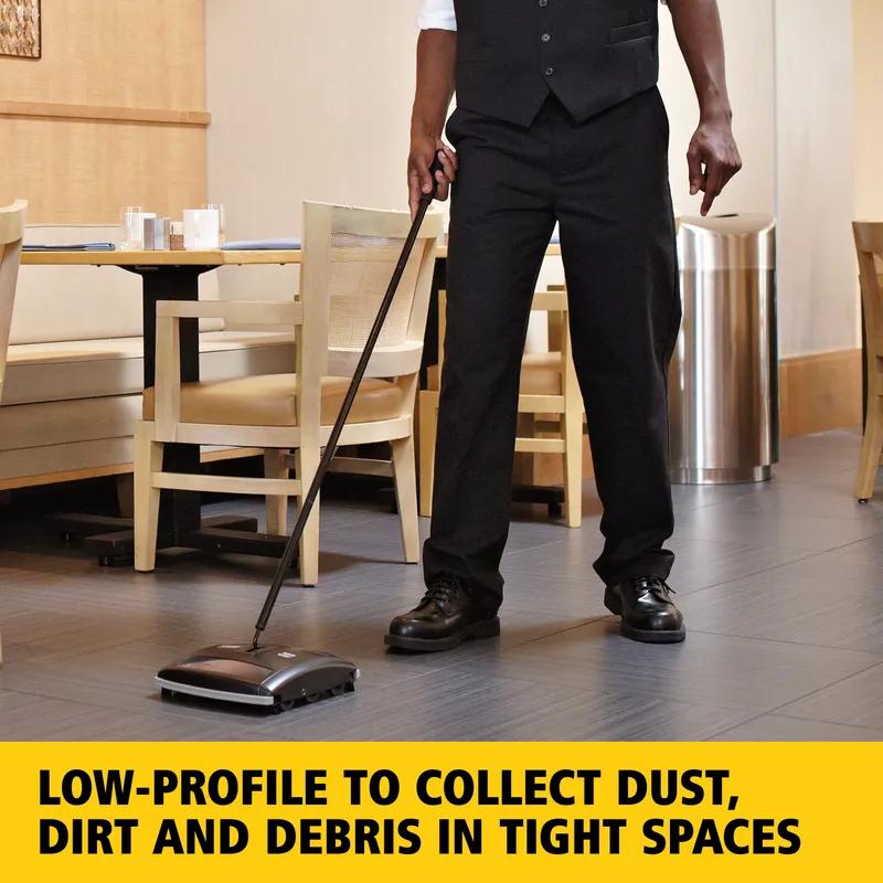 Executive Series™ Floor & Carpet Sweeper 9X6.5X44 IN Black Galvanized Steel ABS 1/Each