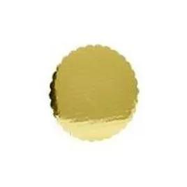 Cake Circle 7 IN Paperboard Gold Scalloped 200/Case