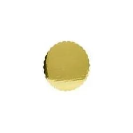 Cake Circle 7 IN Paperboard Gold Scalloped 200/Case