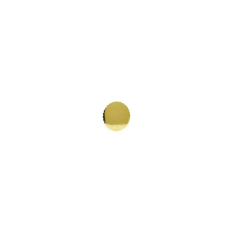 Cake Circle 7 IN Paperboard Gold Scalloped 200/Case