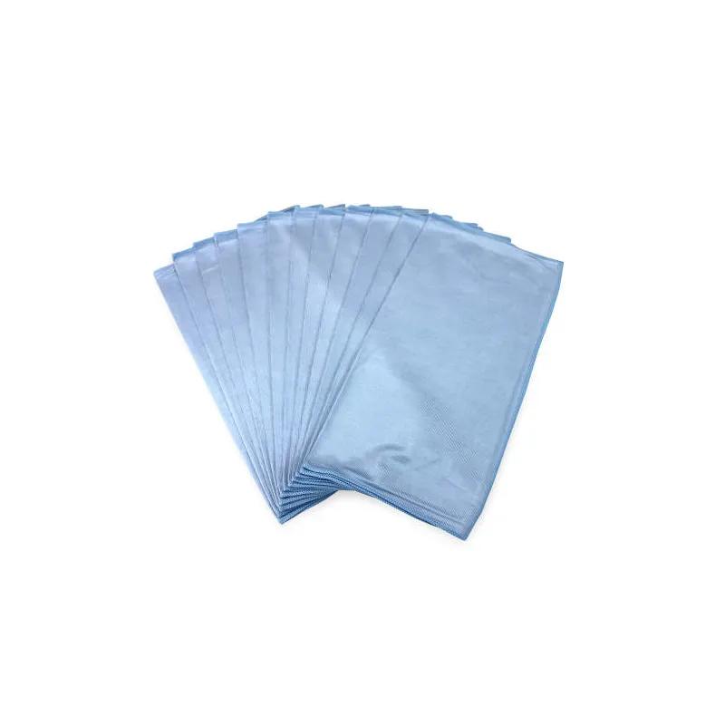 HOSPECO® Smart Choice Cleaning Cloth 16X16 IN Microfiber Blue Square Shiny Glass 12/Pack