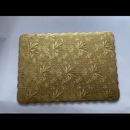 Cake Board 1/8 Size Paperboard Gold Rectangle Scalloped Embossed 200/Case