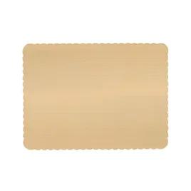Cake Board 1/2 Size Paperboard Gold Rectangle Scalloped Double Wall Embossed 50/Case