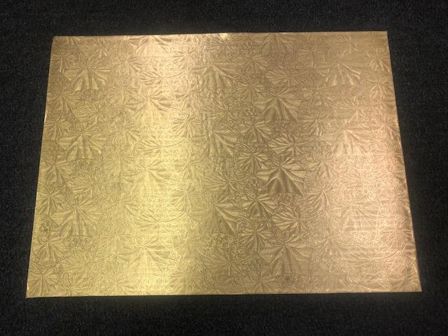Cake Board Full Size 17.5X25.5 IN Paperboard Gold Scalloped Embossed Double Wall 50/Case