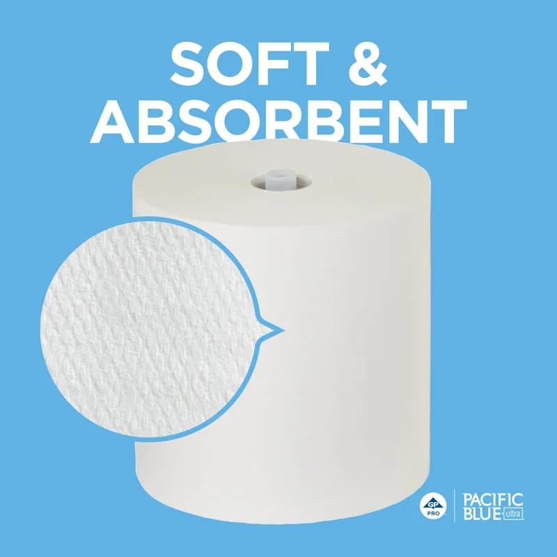 Pacific Blue Ultra™ Roll Paper Towel 7.8X7.875 IN 1150 FT 1PLY White Standard Roll 1.563IN Core Diameter 6/Case