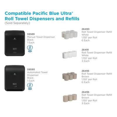 Pacific Blue Ultra™ Roll Paper Towel 7.8X7.875 IN 1150 FT 1PLY White Standard Roll EPA Indicator 6/Case
