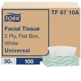 Tork Universal Facial Tissue F1 8.2X7.875 IN 4.1X7.875 IN 2PLY White Single Fold Flat Box 100 Sheets/Pack 30 Packs/Case
