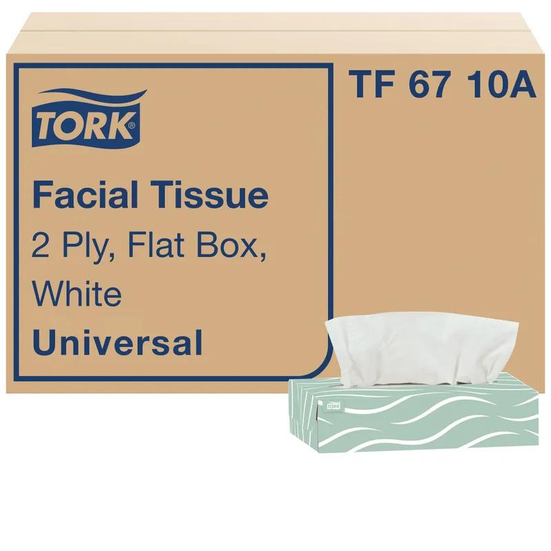 Tork Universal Facial Tissue F1 8.2X7.875 IN 4.1X7.875 IN 2PLY White Single Fold Flat Box 100 Sheets/Pack 30 Packs/Case