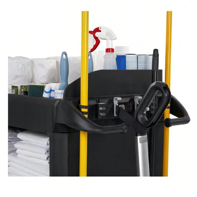 Housekeeping Cart 53.12X23.00X19.12 IN Black Plastic Compact 1/Each