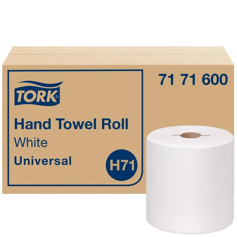 Tork Roll Paper Towel H71 7.5IN X630FT White Standard Roll Embossed Universal Refill 1.925IN Core Diameter 6 Rolls/Case
