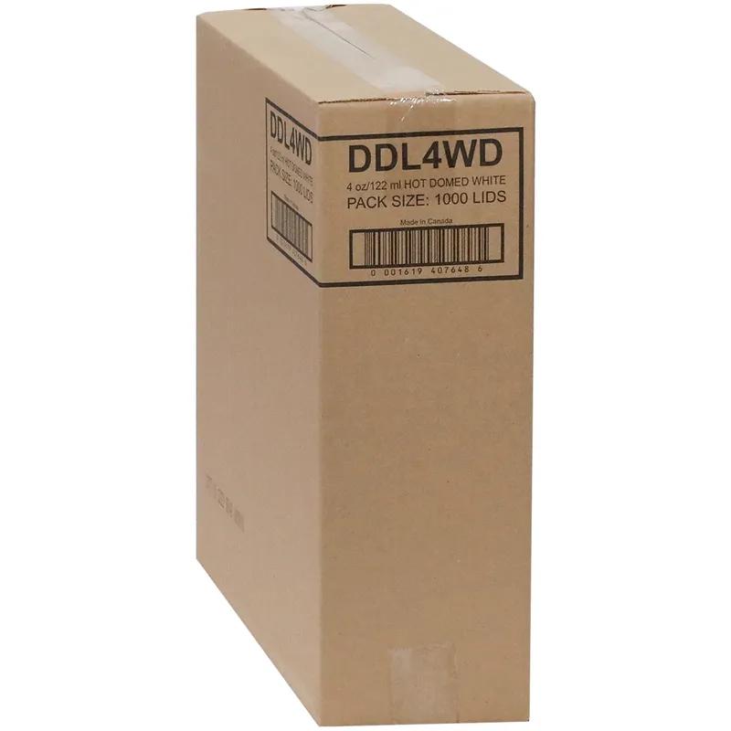 Lid Dome 2.5625X0.6875 IN HIPS White For 4 OZ Hot Cup Sip Through 1000/Case