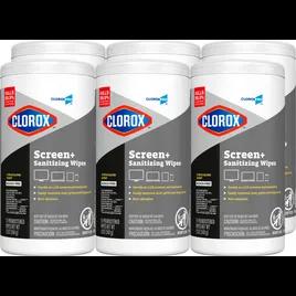 Clorox® Screen Plus Sanitizer Textile Wipe 75 Count/Pack 6 Packs/Case