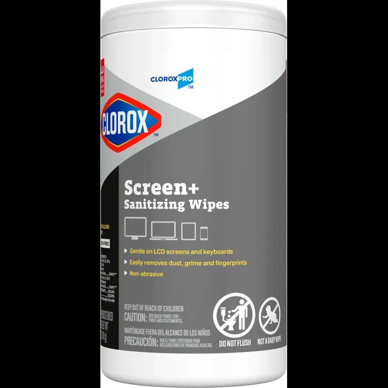 Clorox® Screen Plus Disinfectant & Sanitizer Textile Wipe 75 Count/Pack 6 Packs/Case