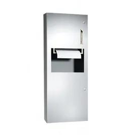 Simplicity™ Paper Towel Dispenser Trash Receptacle 16.06X41.25X9.63 IN Stainless Steel Semi-Recessed 1/Each