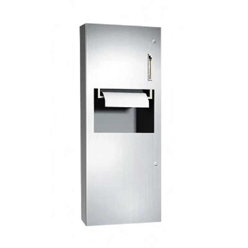 Simplicity™ Paper Towel Dispenser Trash Receptacle 16.06X41.25X9.63 IN Stainless Steel Semi-Recessed 1/Each