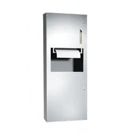 Simplicity™ Paper Towel Dispenser Trash Receptacle 16.06X41.25X9.63 IN Stainless Steel Semi-Recessed 1/Each