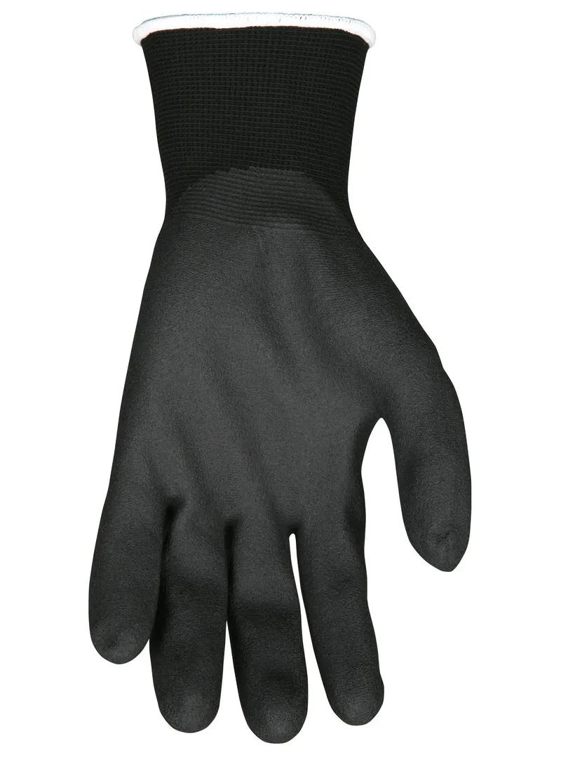 Ninja® Gloves Medium (MED) Black Gray Nylon Polyvinyl Chloride (PVC) Foam HPT Coated Palm & Fingertips 144 Count/Case