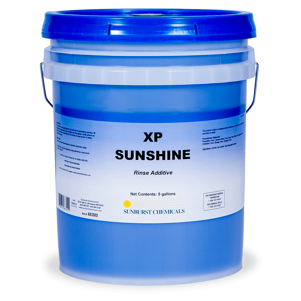 XP SUNSHINE Rinse Agent Drying Agent 5 GAL 1/Pail