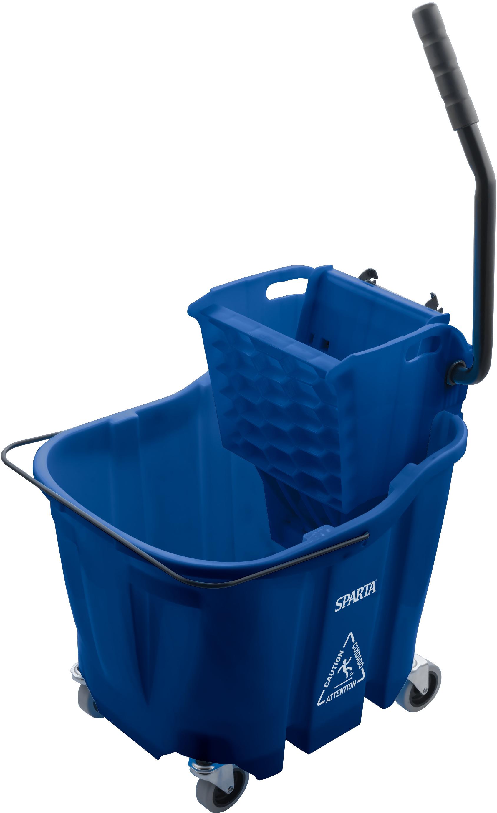 OmniFit™ Mop Bucket & Wringer 21.00X18.00X36.00 IN 35 QT PP Blue Side Press Combo 1/Each