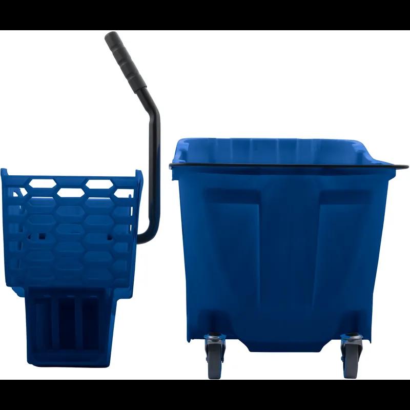 OmniFit™ Mop Bucket & Wringer 21.00X18.00X36.00 IN 35 QT PP Blue Side Press Combo 1/Each