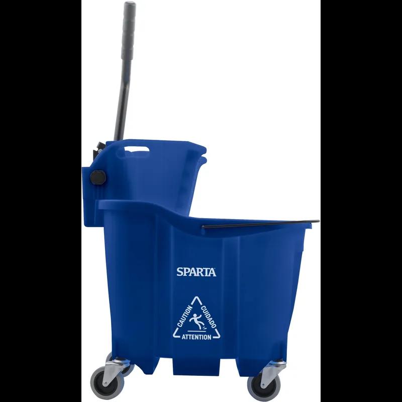 OmniFit™ Mop Bucket & Wringer 21.00X18.00X36.00 IN 35 QT PP Blue Side Press Combo 1/Each