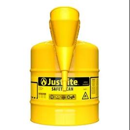 Type 1 Safety Can 5 GAL Yellow Steel Polypropylene (PP) For Flammables With Funnel 1/Each
