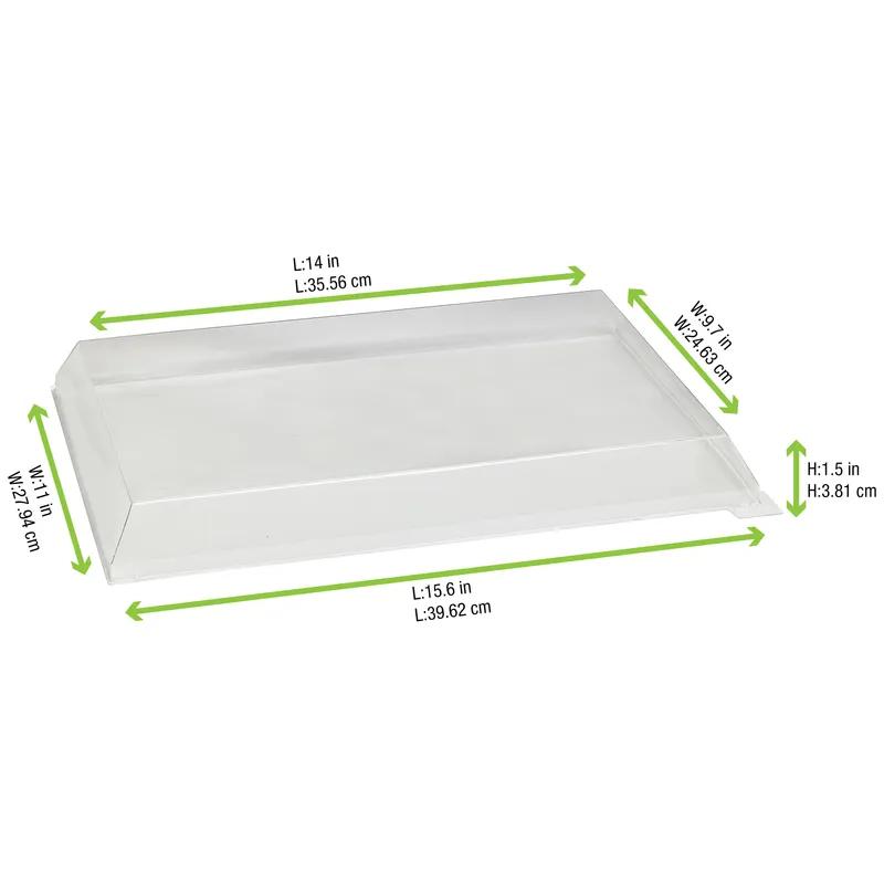 Lid 15.3X11X1.77 IN PET Clear For Container 50 Count/Pack 1 Packs/Case 50 Count/Case