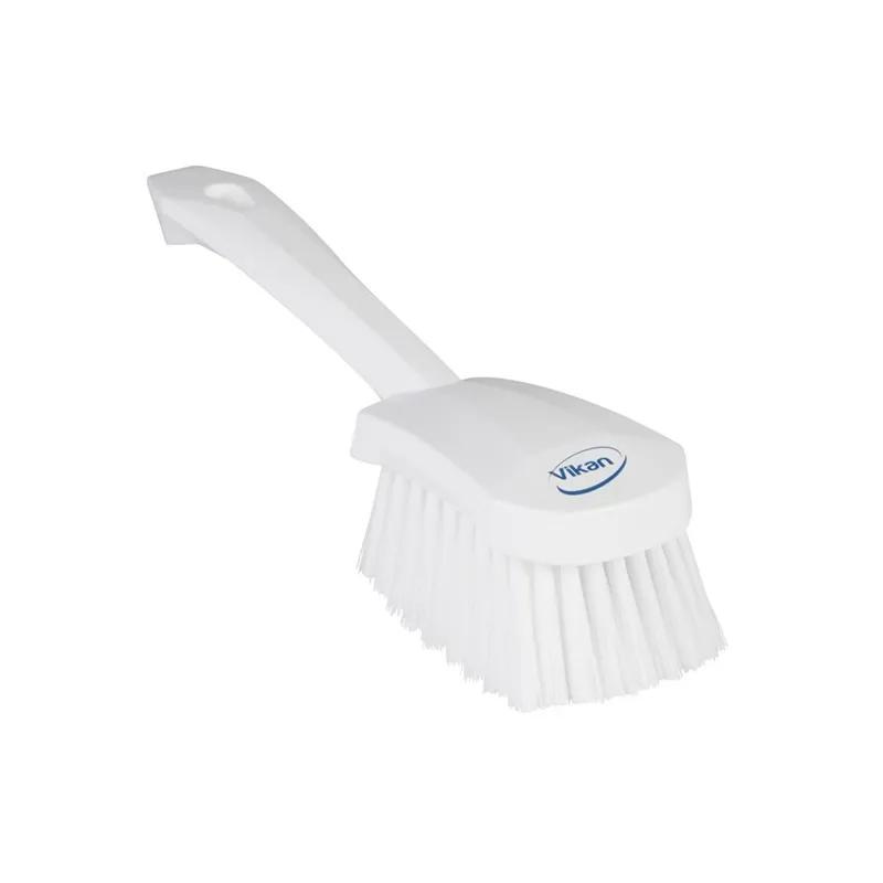 Vikan® Washing Brush 10.6X2.8X3.5 IN PP Polyester Stainless Steel White Short Handle Soft Bristle 1/Each