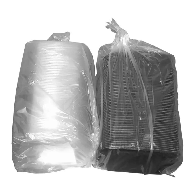 MicroRaves® Food Container Base & Lid Combo With PET Dome Lid 16 OZ PP Black Clear Rectangle 126/Case