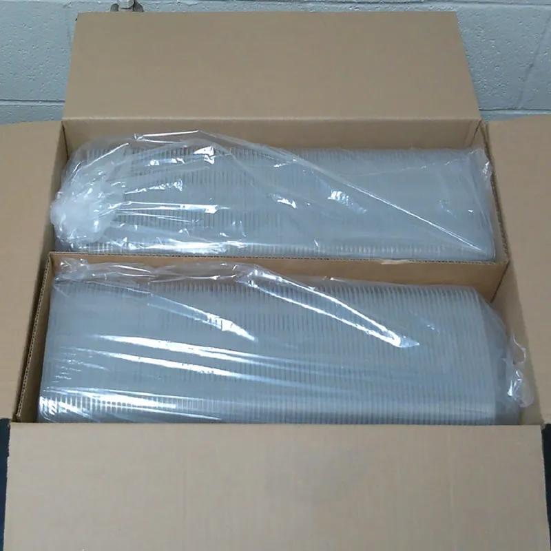 Crisp Food Technologies® Food Container Base & Lid Combo 32 OZ PP Black Clear Square Microwave Safe Anti-Fog 180/Case