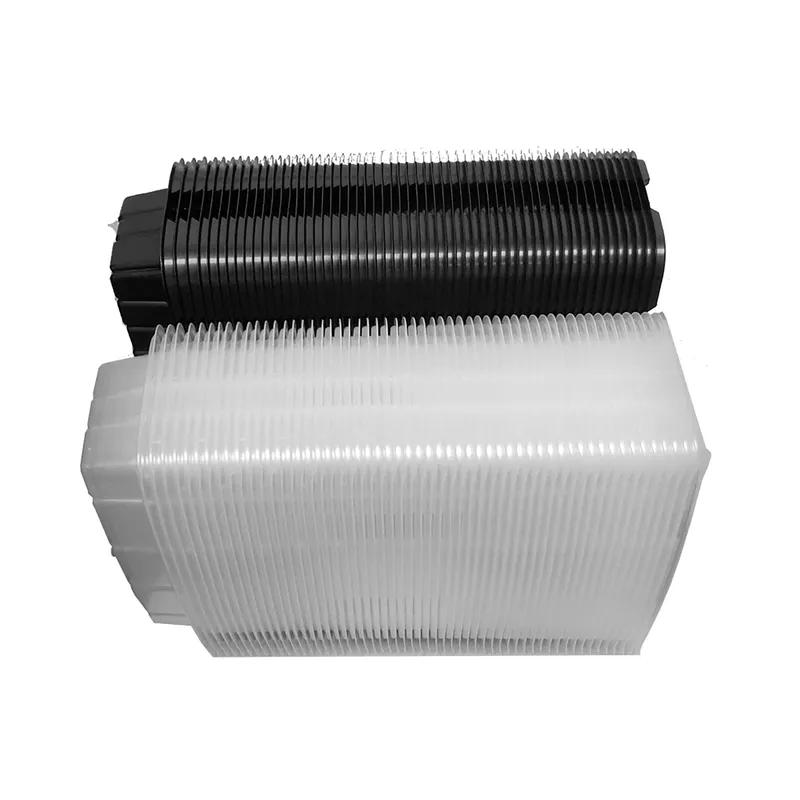 Crisp Food Technologies® Take-Out Container Hinged Base & Lid Combo 30 OZ PP Clear Black Anti-Fog 110/Case