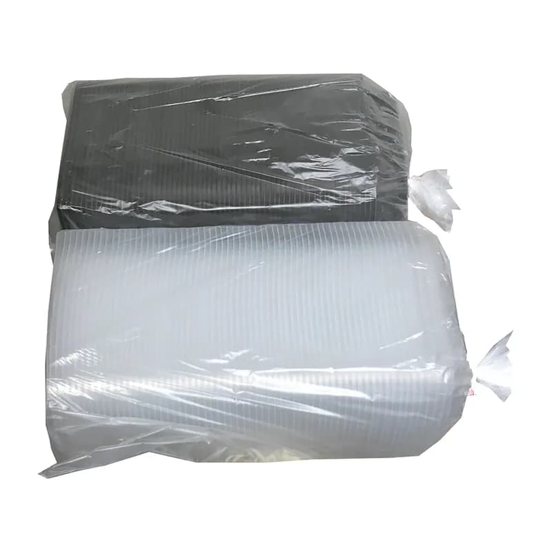 MicroRaves® Food Container Base & Lid Combo With Dome Lid 24 OZ PP Black Clear Vented 126/Case