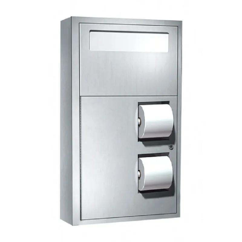 Toilet Paper & Seat Cover Dispenser 17.38X30.63X4.5 IN Stainless Steel Surface Mount 1/Each